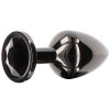 Luxusní anální kolík se šperkem Taboom Medium  černý