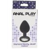 Silikonový anální kolík s čirým krystalem Anal Play Medium