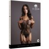 Síťovaný catsuit s krajkou a odhaleným rozkrokem Le Désir  one size