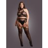 Dvoudílný set síťovaného prádla s krajkou Le Désir  plus size