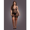 Síťované minišaty s krajkou Le Désir  plus size