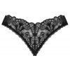 Krajková tanga s otvorem v rozkroku Obsessive Donna Dream (Velikost XS/S)