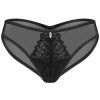 Průsvitné kalhotky s krajkovou vsadkou Obsessive Donarella (Velikost XS/S)