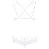 Set bílého krajkového prádla Obsessive (Velikost S/M)