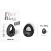 Silikonový postroj na penis a varlata Flux Ring Black