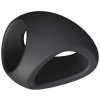 Silikonový postroj na penis a varlata Flux Ring Black