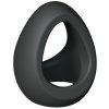 Silikonový postroj na penis a varlata Flux Ring Black
