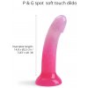 Silikonové dildo s přísavkou a třpytkami Dildolls Sunrise