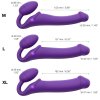 Tvarovatelný samodržící vibrační strapon Strap-On-Me Purple  (velikost M)