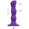 Dildo s přísavkou a pohyblivými kuličkami Strap-On-Me Geisha Balls Purple  (velikost M)