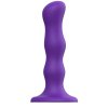 Dildo s přísavkou a pohyblivými kuličkami Strap-On-Me Geisha Balls Purple  (velikost M)