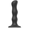 Dildo s přísavkou a pohyblivými kuličkami Strap-On-Me Geisha Balls Black  (velikost M)