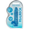 Realistické dildo s varlaty a přísavkou RealRock 6"  modré