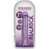 Realistické dildo s přísavkou RealRock 7"  fialové