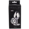 Anální kolík se šperkem Diamond Clear Sparkle XL  čirá