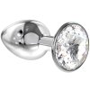 Anální kolík se šperkem Diamond Clear Sparkle XL  čirá