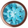 Anální kolík se šperkem Diamond Shine L (Barva modrý)