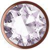 Anální kolík se šperkem Diamond Shine L (Barva modrý)