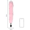 Kovový anální kolík se svítícím liščím ocáskem  růžový