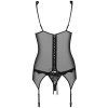 Dámský korzet se šněrováním a podvazky Obsessive Emperita (Velikost S/M)
