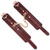 Kožená pouta na ruce Liebe Seele Wine Red