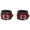 Kožená pouta na nohy Liebe Seele Wine Red