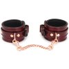 Kožená pouta na nohy Liebe Seele Wine Red