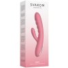 Přirážecí vibrátor s králíčkem Svakom Avery Strawberry Pink