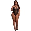 Síťované body s krajkou Le Désir Amour  plus size