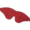 Kožená maska na oči Red Rosy