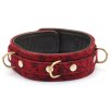 Kožený obojek s vodítkem Red Rosy