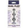 Anální kuličky se šperkem Diamond Star Beads Medium