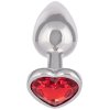 Kovový anální kolík se srdíčkem Jewel Small