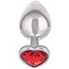 Kovový anální kolík se srdíčkem Jewel Large
