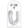 Dvojité realistické dildo King Cock Clear Medium Double Trouble