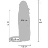 Zvětšovací návlek na penis Hydrated Skin 16 cm