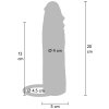 Zvětšovací návlek na penis Hydrated Skin 20 cm