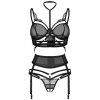 Set erotického prádla Obsessive Premisis Black (Velikost S/M)