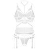 Set erotického prádla Obsessive Premisis White (Velikost S/M)