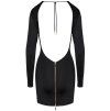 Minišaty s dlouhými rukávy a odhalenými zády Cottelli (Velikost S)