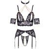 Set erotického krajkového prádla Abierta Fina (Velikost S)