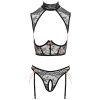 Set erotického krajkového prádla Abierta Fina (Velikost S)