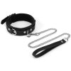 Obojek a vodítko z recyklované kůže Liebe Seele Black Bond