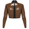 Latexový crop top s dlouhými rukávy LATE X (Velikost S)
