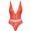 Dámské krajkové body s puntíkovaným tylem Fantasy (Velikost S/M)