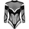 Síťované body s otvorem v rozkroku Obsessive (Velikost S/M/L)