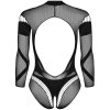 Síťované body s otvorem v rozkroku Obsessive (Velikost S/M/L)