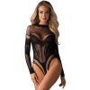 Síťované body s otvorem v rozkroku Obsessive (Velikost S/M/L)