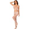 Síťovaný catsuit s otvorem v rozkroku Obsessive (Velikost S/M/L)