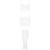 Síťovaný catsuit s otvorem v rozkroku Obsessive (Velikost S/M/L)